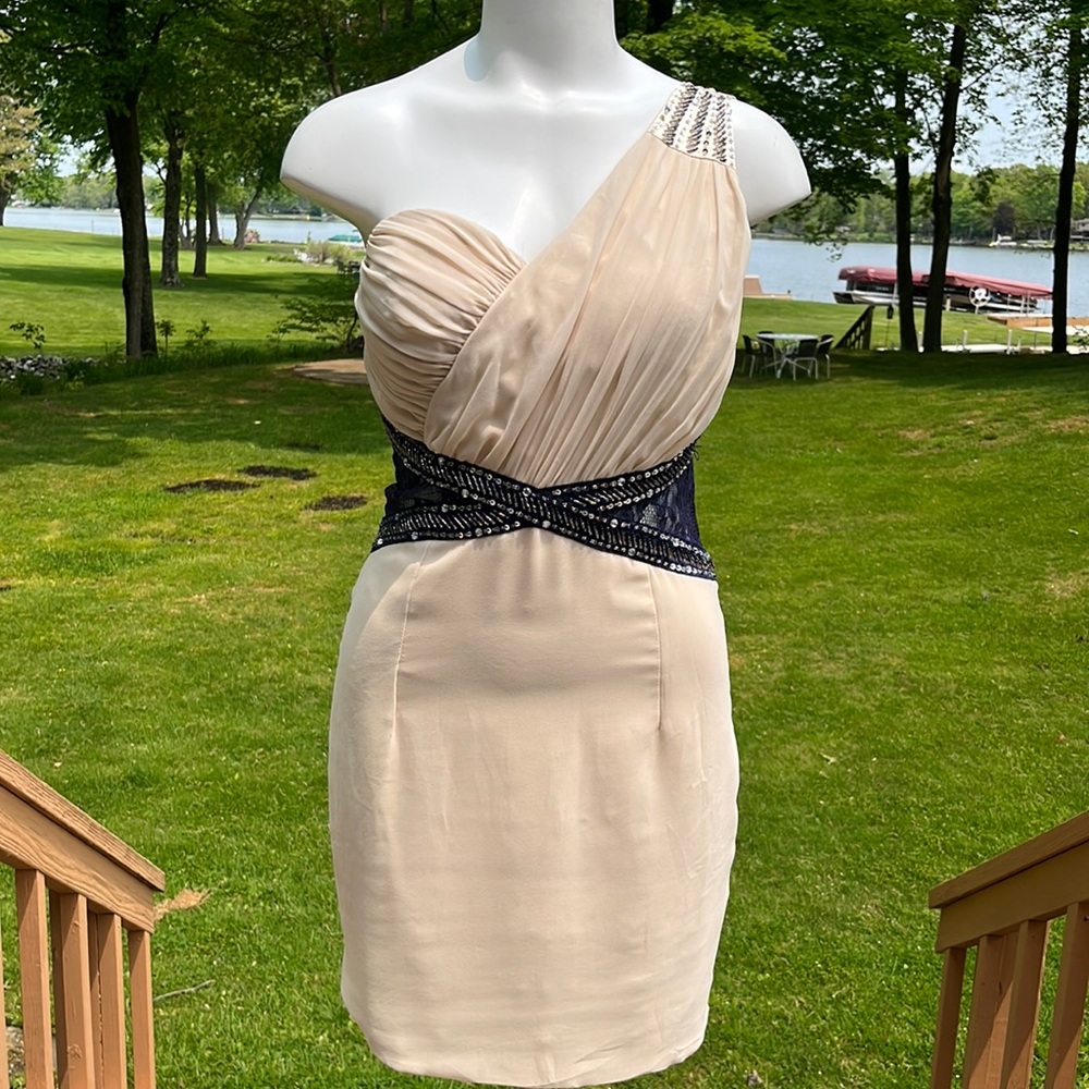 NWT Little Mistress retro one shoulder strap mini 8
